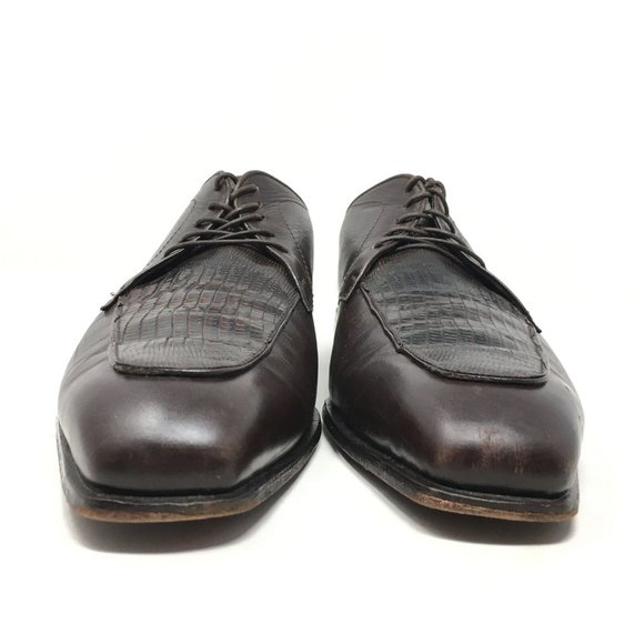 Belvedere Italy Oxfords Shoes Size 10 Brown Lizard